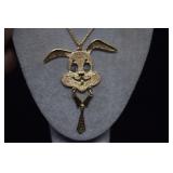 Large Rabbit Pendant Necklace