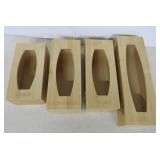 Four Wooden Baggie Organizer Boxes