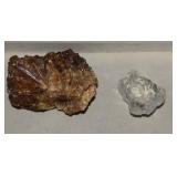 Honey Quartz Cluster & Rainbow Quartz Specimen