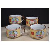4- Vtg. 1991 Nabisco Premium Crackers Soup Mugs