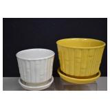 Two Vintage McCoy Pottery Planters