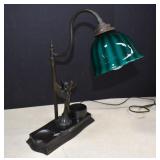 Antique Metal Art Deco Dresser Lamp,Hair Line