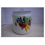 Vintage Frosted Glass Cookie Jar