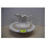 Antique Wash Bowl & Pitcher Signed 'Lee'