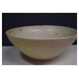 Signed Large Hand Crafted Pottery Bowl