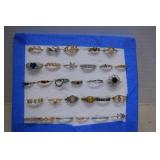 29 Nice Costume Jewelry Rings -Tray Not Included-