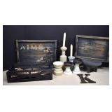Wood Trays,Wood Candle Pillars & More Decor