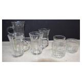 Vtg. French Glass Jam Jars & Vtg. Turkish Tea Mugs