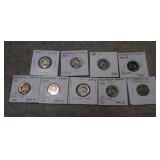 (9) Jefferson Nickels  1968-S to 2005D Mix