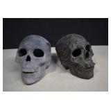 Two Ceramic Skulls