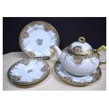 Nippon China & Teapot (Teapot Has Chip At Spout &
