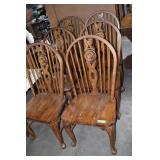 Six Oak Dining Chairs