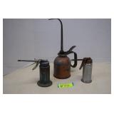 Three Vintage Oiler Cans