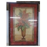 Large 38x26 Framed Floral Print