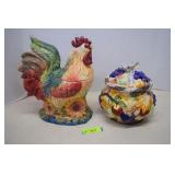 Two Chicken Cookie Jars