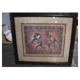 Framed Elephant Decor, 28x32'