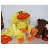 Like New Platypus Mom w/Baby and Teddy Bear