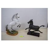White Resin Horse & Bronze Replica Horse