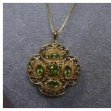 Sterling/Vermeil & Peridot Necklace