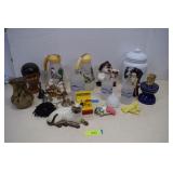 Lot of Collectibles. Syrup Pitcher, Cat, Figurines