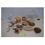 Tea Set, Cake Plate w/Lid, Brass & Squirrel Fig