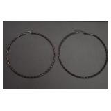 Lg Sterling Hoop Earrings