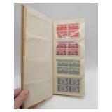 Booklet of 43 1936-1940 4-Up Stamp Blocks