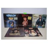 Five Vintage Collectible Waylon Jennings LP's