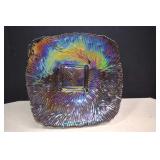 Carnival Iridescent Flashed Glass Bowl