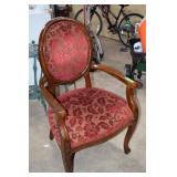 Vintage Flocked Parlor Chair