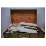 Vintage Suitcase Full Of Vintage Lace & Lace Trim