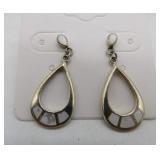 Sterling Teardrop MOP Stud Earrings