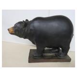 Wooden Bear Figure on Stand - Approx. 13x10'