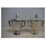 Two Vintage Sabinware Trophy Cups With Lids