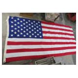 Large Cloth Embroidered US Flag - 119x54'