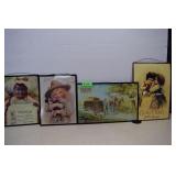 Four Metal Advertising Signs