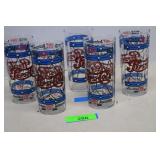 Five Vintage Collectible Pepsi Glasses
