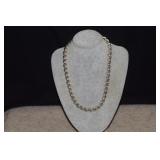 Silver Color Choker Necklace    Marked 925 Italy