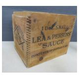 Vtg. Lea & Perrins Sauce Dovetail Shipping Crate
