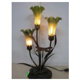 Modern 3-Tulip Dragonfly Lamp - 21' Tall