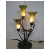 Modern 3-Tulip Dragon Fly Lamp - 21' Tall