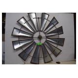 Galvanized Tin Windmill Blades Wall Art 36'