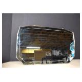 Vintage Hanging Wall Mirror,Mounted On Board