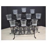 Metal Horseshoe & Stars Candle Holder Centerpiece