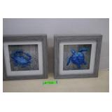 Turtle & Crab Painting on Glass