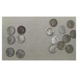 (16) Buffalo Nickels 1915 to 1935D Mix - Some