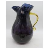 Vintage Blenko Hand-Blown Amethyst Glass Pitcher