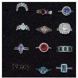 (12) Costume Jewelry Rings - Display Not Included