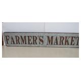 Long Metal Farmer's Market Sign - 36x 7'