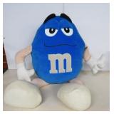 Large Blue M&M Plushie w/Tag - 30' Long